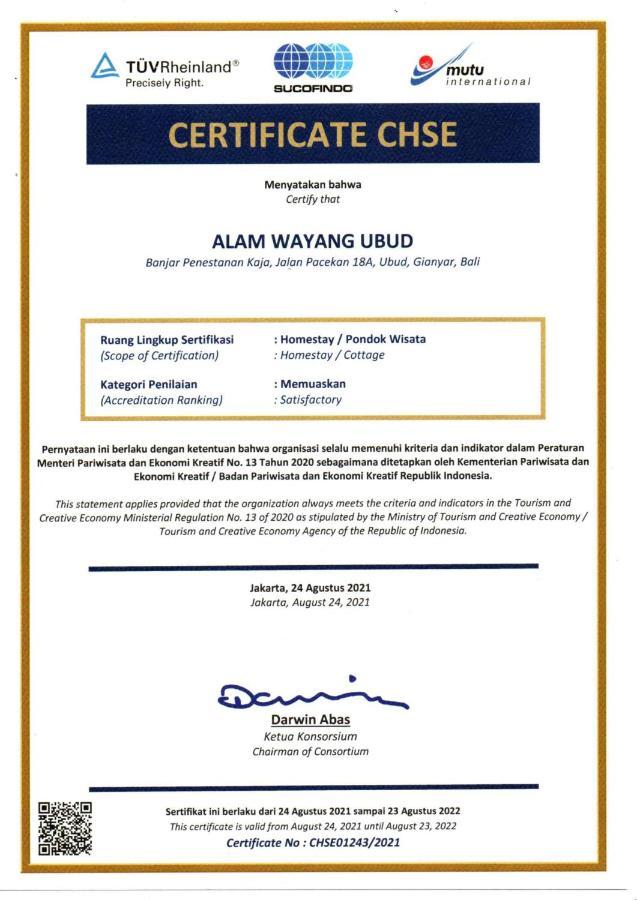 Alam Wayang Ubud - Chse Certified Екстер'єр фото